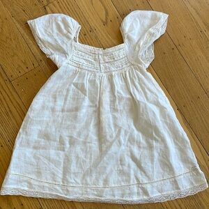 Tartine et Chocolat Cream Voile Bohemian Girls' Dress with Zip Fastening